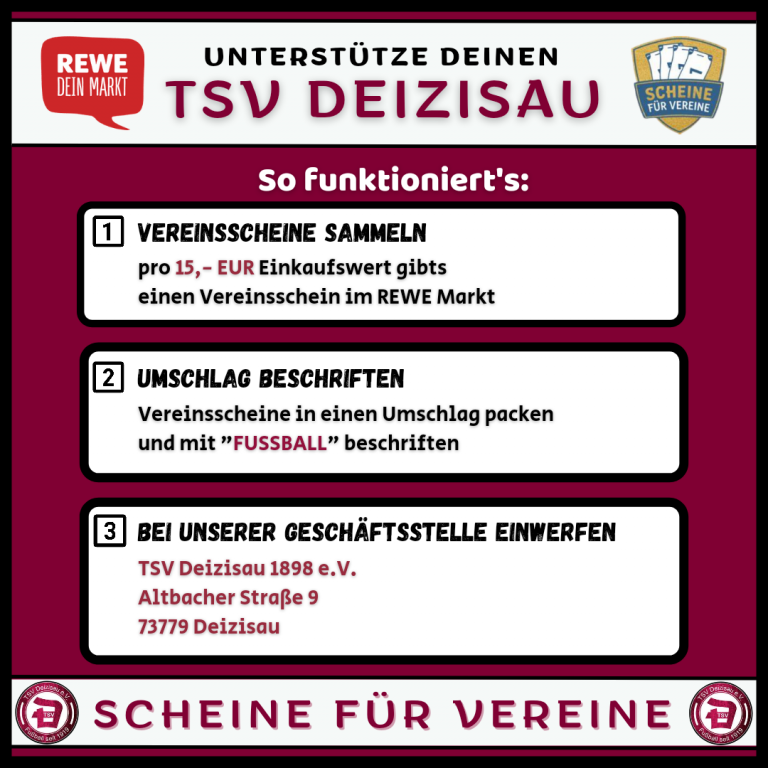 Scheine für Vereine – unterstütze deinen TSV Deizisau