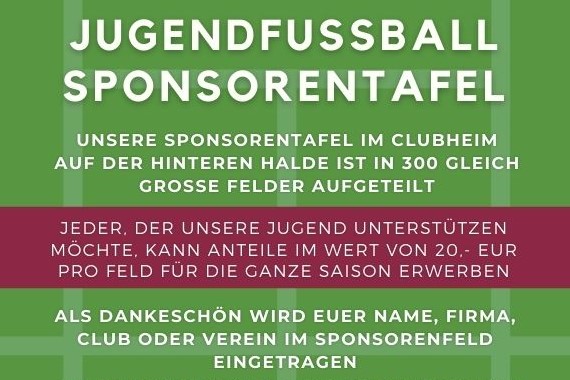Sponsorentafel Jugendfussball